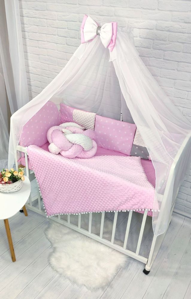 Комплект в дитяче ліжечко з балдахіном Зірочки Мінки 3
