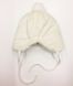 Утеплена плюшева шапочка Мрія Перлинка для новонароджених, обхват головы 40 см, Плюш