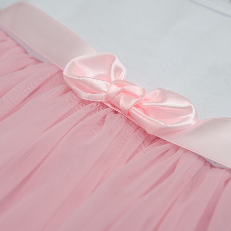 Детское платье Ніжність - 2 для девочки интерлок + фатин розовое, 92, Интерлок, Платье