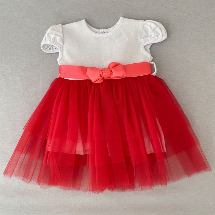 Сукня Ніжність - 2 для малечі кулір + фатин червона, 56, Кулір, Куртка