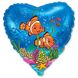 купить шар с гелием веселые рыбки сердце