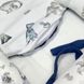 Сатиновый позиционер - кокон для новорожденных Дино синий, Пена, без подушечки, Коконы стандарт