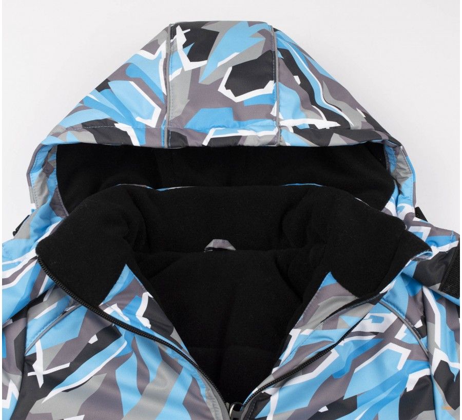 Теплая куртка Зимова Блискавка с термоутеплителем голубая, 116, Плащевка