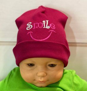Шапочка дитяча Smile granat