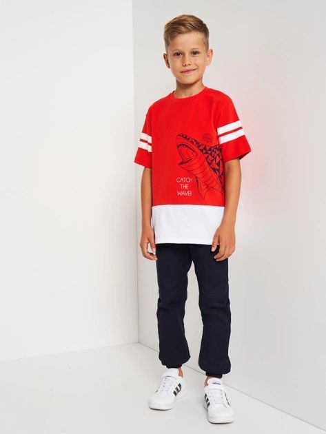 Дитяча футболка Акула для хлопчика супрем, 104, Супрем