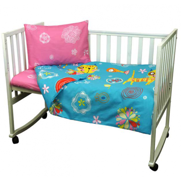 Сменное постельное белье в кроватку Смешной Кот фото, цена, описание