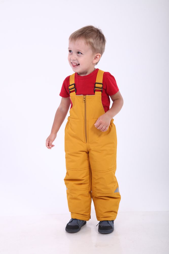 Дитячий костюм напівкомбінезон з курткою гірчичний, 86-92, Плащівка, Костюм, комплект