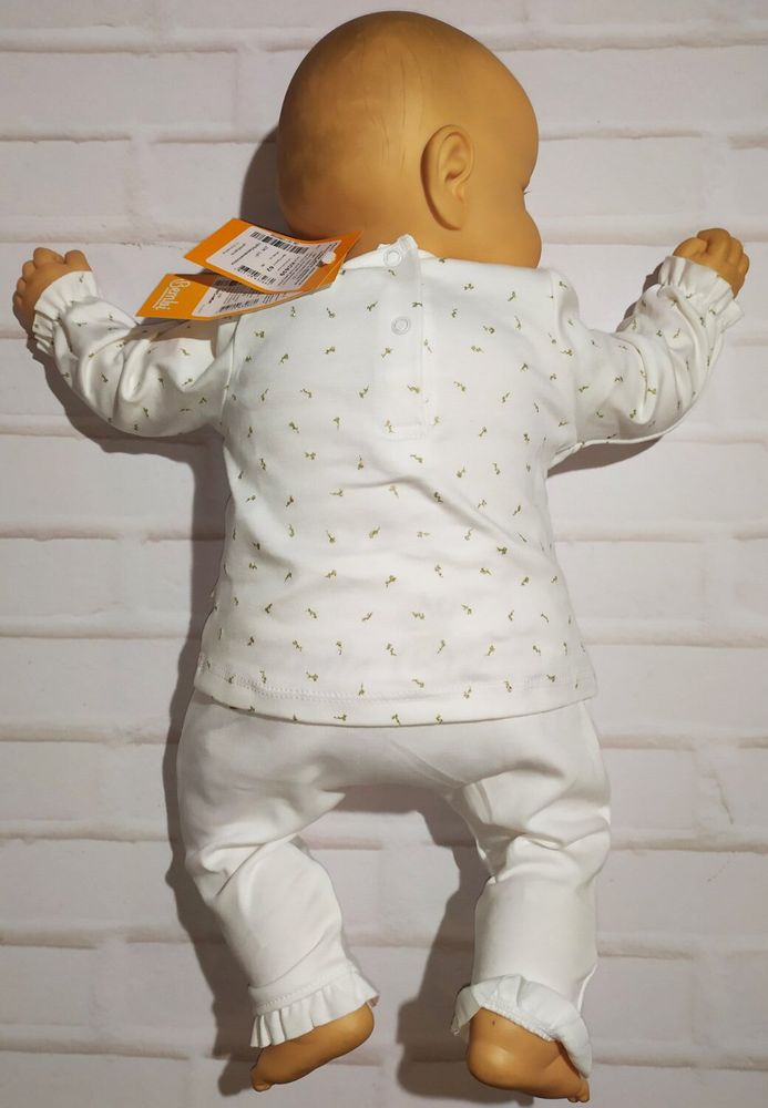 Нарядный костюм для малышей туника + лосины кс 639 молочный