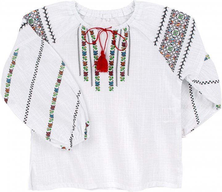 Етнічна сорочка Троянди для маленької дівчинки терікоттон