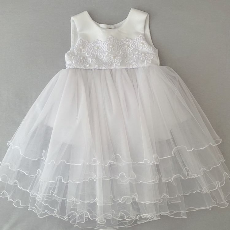 Нарядное платье Перлинка для девочки белое