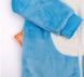 Комбінезон Зайка з синього велсофту, 104-110, Велсофт