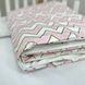 Сменный постельный комплект в кроватку для новорожденных розовый зигзаг, 90х110 см