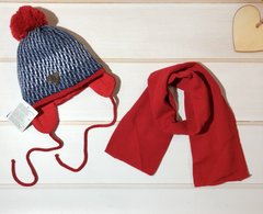 Зимова шапка + шарф ЗІРКА-2 для хлопчика з термосинтепоном