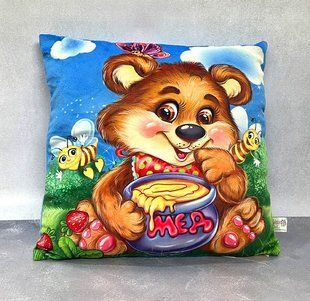 Подушка - іграшка декоративна Ведмедик Ласунчик 36х36 см