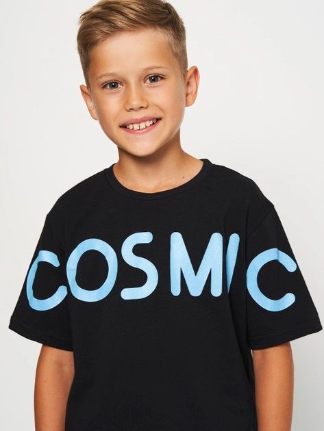 Детская футболка Космічна для мальчика супрем черная