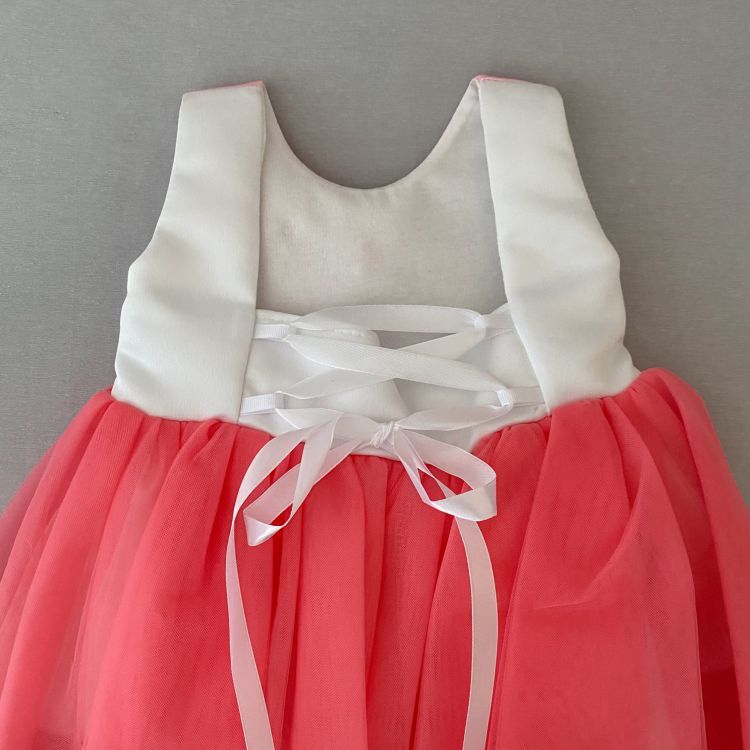 Нарядное платье Наталі для малышки персиковое, 74, Кулир