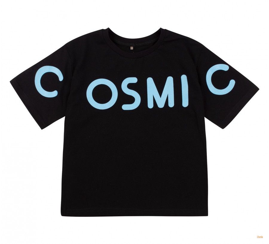 Детская футболка Космічна для мальчика супрем черная