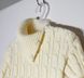 Дитячий светр Косичка з коміром молочний, 98-104, В'язане полотно