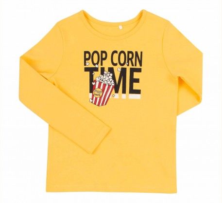 Лонгслів для дівчинки Pop Corn інтерлок, 104, Інтерлок