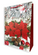 Большой новогодний пакет Рождественские Цветы 72х50х17 см, Огромные, Новогодний