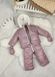 Зимовий комплект для малюків Талісман 3 в 1 темна пудра, 0-24 місяці, Плащівка, Комбінезон трансформер