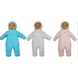Утепленный комбинезон Персона бирюзовый для новорожденных, 62, Вязаное полотно, Комбинезон