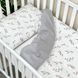 Змінний комплект постільної білизни у ліжечко для новонароджених Гілочки пудра (підковдра, наволочка, простирадло)