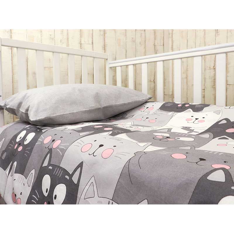 Сменный постельный комплект Мур-мур в кроватку фото, цена, описание