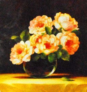 Наборы для вышивания крестом с рисунком на канве 74х74 Tea roses 5D