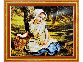 Набори для вишивання хрестом з малюнком на канві 62х51 Дівчинка
