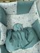 Сатиновый спальный набор в кроватку для новорожденного Веселая поляна, без балдахина