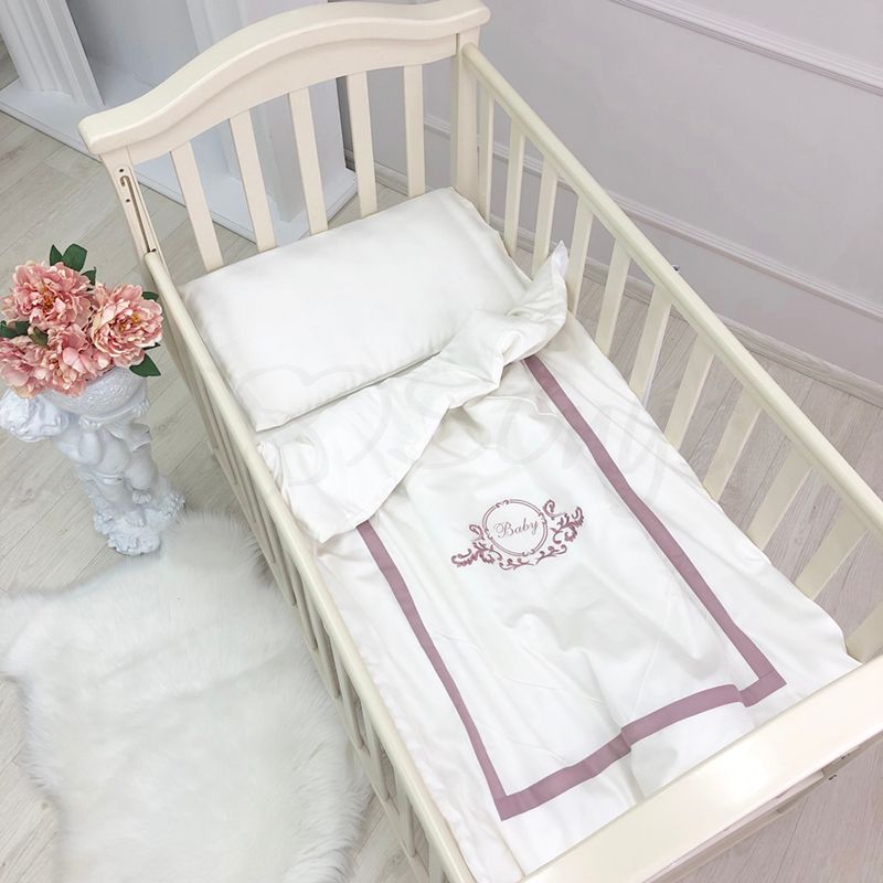 Сатиновое сменное постельное белье для новорожденных Belissimo фото, цена, описание