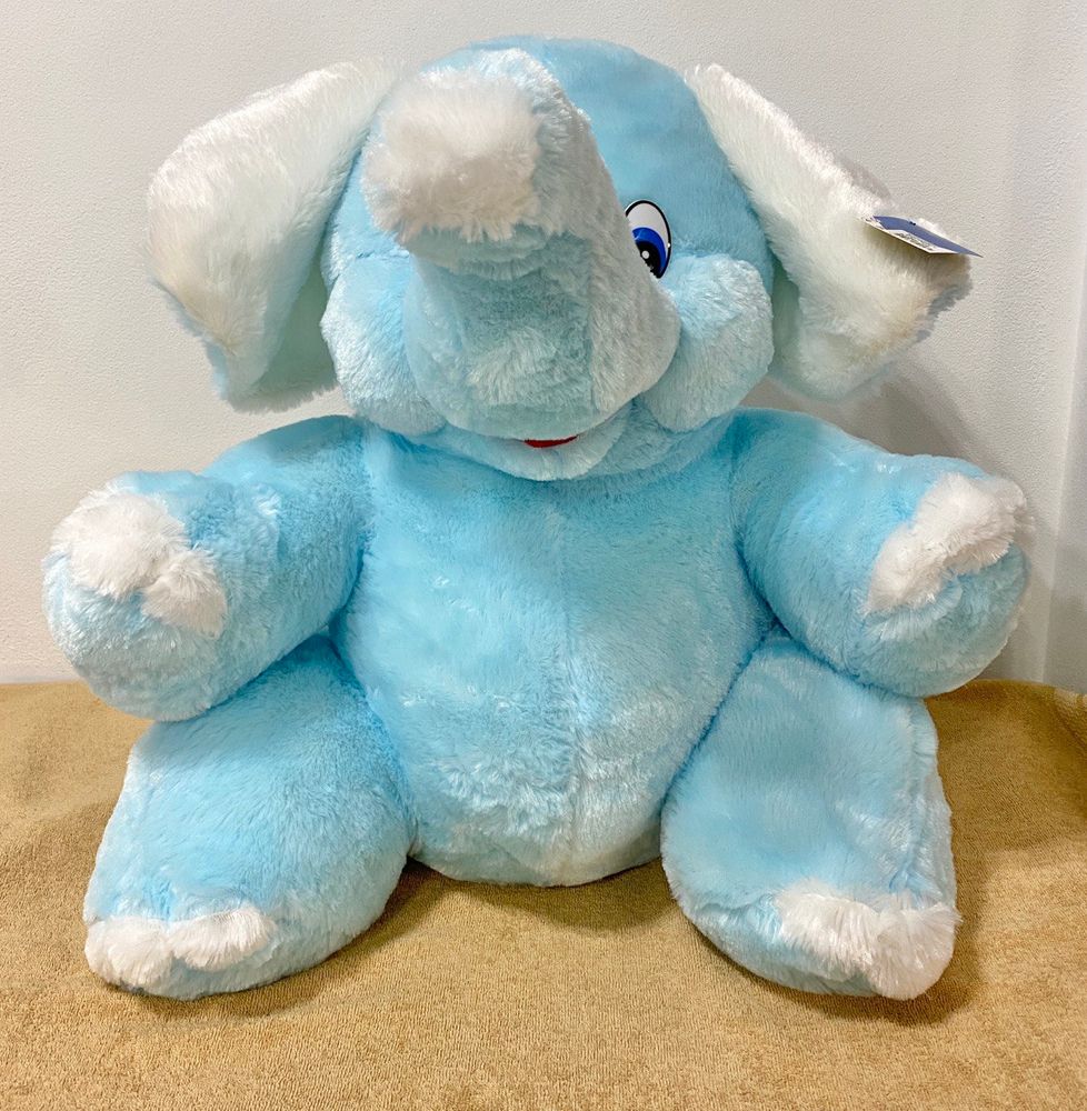 купити м'яку іграшку слон 60 см блакитний