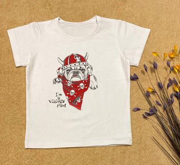 Летняя футболка Vikings fan для мальчика белая, 98, Супрем