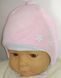 Тепла велюрова шапка на синтепоні для малюків Зірочка рожева, обхват голови 46 см, Шапка