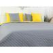 Двустороннее покрывало евро Yellow Grey 220х240 см желто - серое