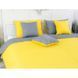 Двустороннее покрывало евро Yellow Grey 220х240 см желто - серое