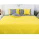 Двустороннее покрывало евро Yellow Grey 220х240 см желто - серое