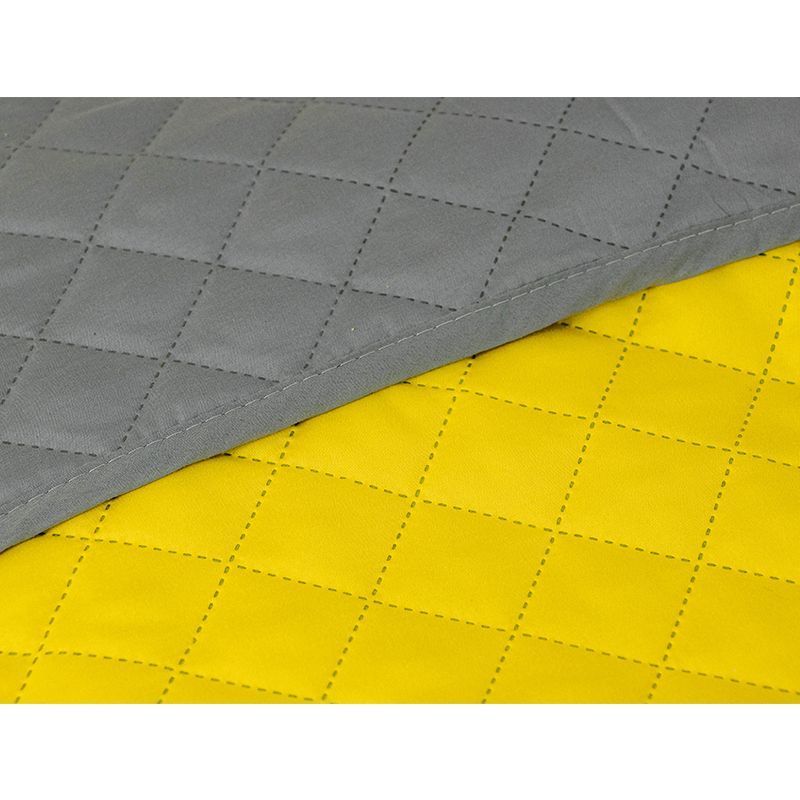 Двустороннее покрывало евро Yellow Grey 220х240 см желто - серое