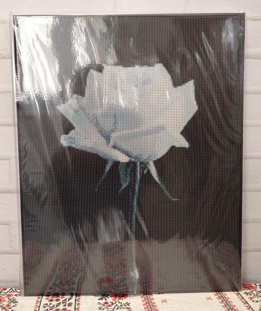 Картина стразами за номерами на підрамнику Квітка №39