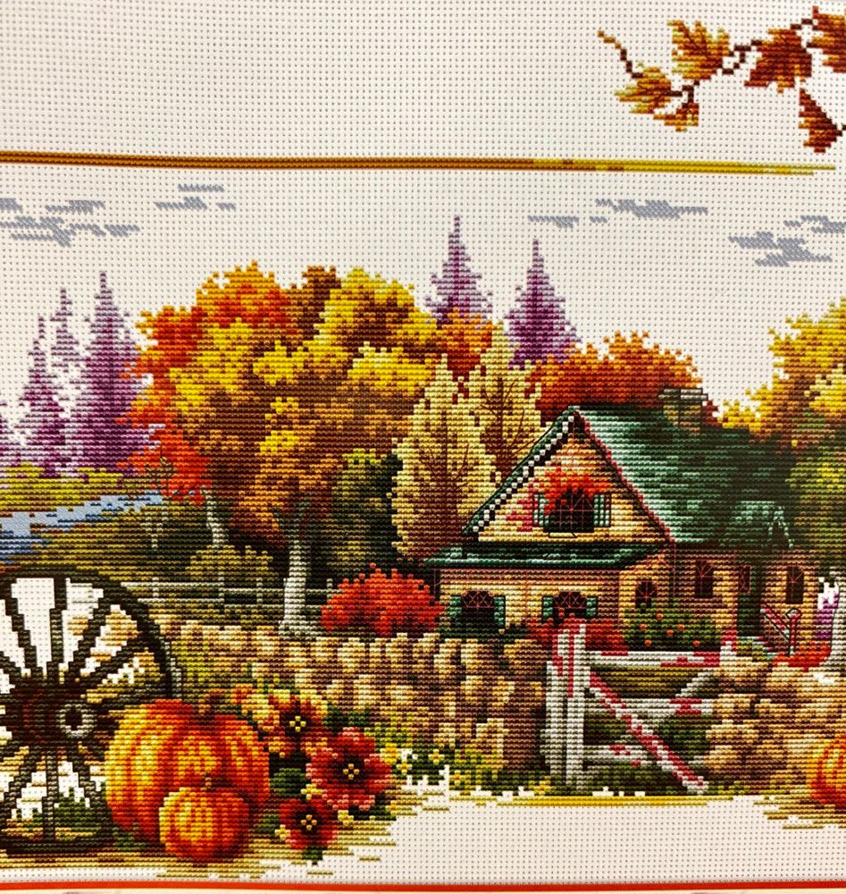 Набор для вышивания крестиком Осень 65х45 см, Природа, пейзажы