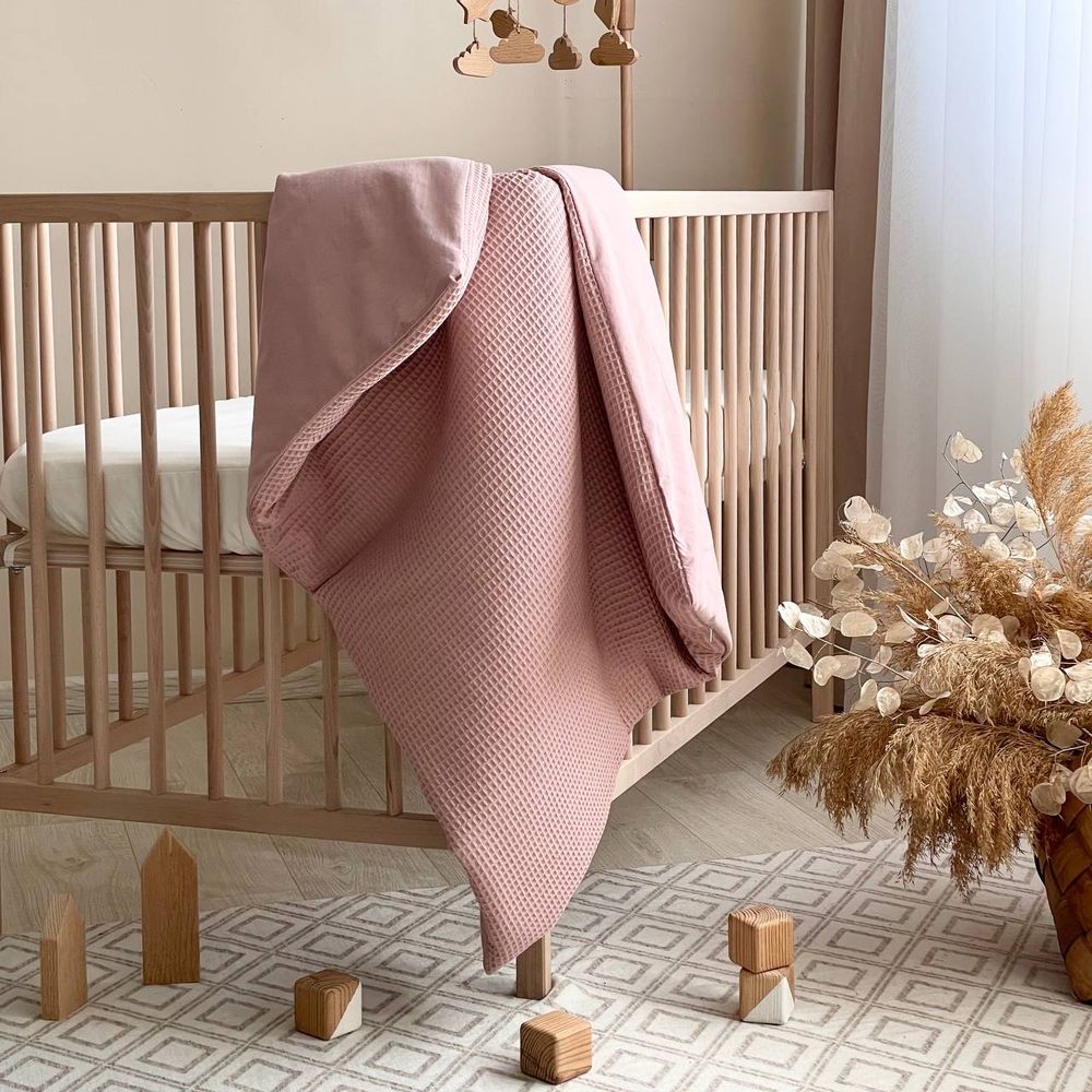 Плед для малышей со съемным одеялом пудра