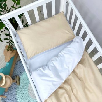 Змінний комплект постільної білизни у ліжечко для новонароджених бежевий (підковдра, наволочка, простирадло)