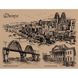 Горизонтальный бумажный пакет 26х34х10 с изображением города Днепр