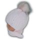 Тепла в'язана шапочка Малютка + шарфик, обхват голови 40 - 42 см, В'язане полотно, Шапка