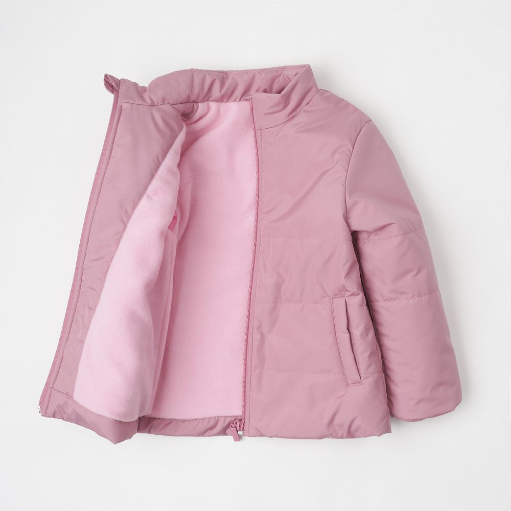 Демисезонная куртка Сat для новорожденной розовая, 74, Плащевка