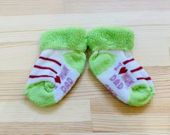 Махрові шкарпетки Сердечко 0-3 міс салатові