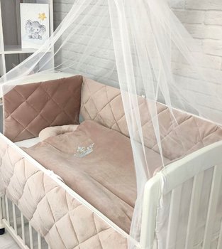 Велюровый постельный комплект в кроватку новорожденным Велюрчик