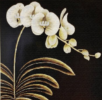 Набір для вишивання хрестиком 3D Біла орхідея 65х64 см
