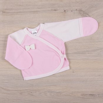 Распашонка Бантик розовый + молочный для недоношенных и маловесных деток, Размер на рост 50 см, Интерлок